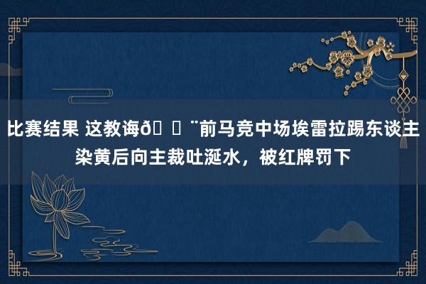 比赛结果 这教诲😨前马竞中场埃雷拉踢东谈主染黄后向主裁吐涎水，被红牌罚下