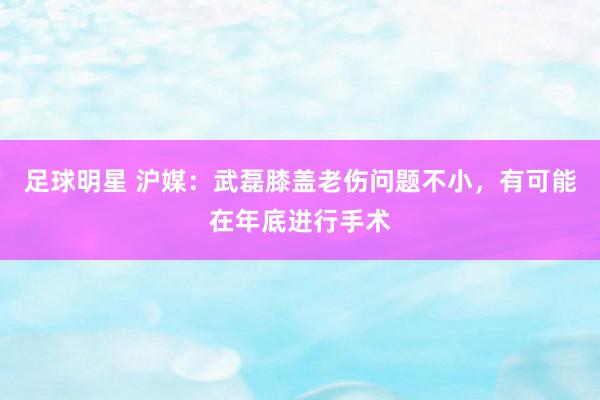 足球明星 沪媒：武磊膝盖老伤问题不小，有可能在年底进行手术