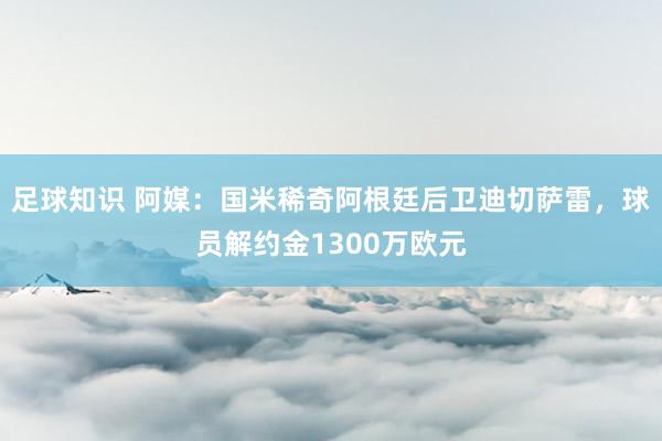 足球知识 阿媒：国米稀奇阿根廷后卫迪切萨雷，球员解约金1300万欧元